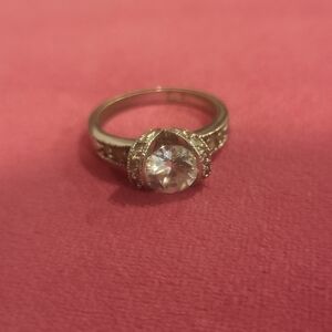 925 Sterling Silver Cubic Zirconia Ring Size 8.75-9